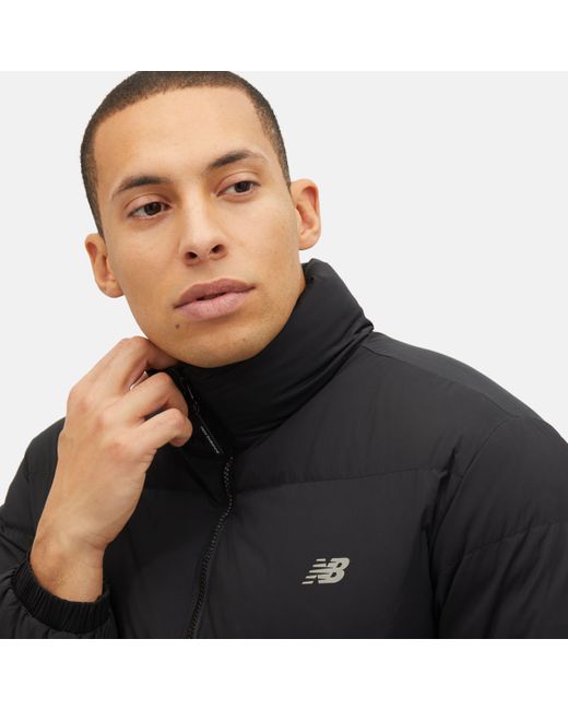 New Balance Nbx Down Jacket In Black Nylon Woven for men