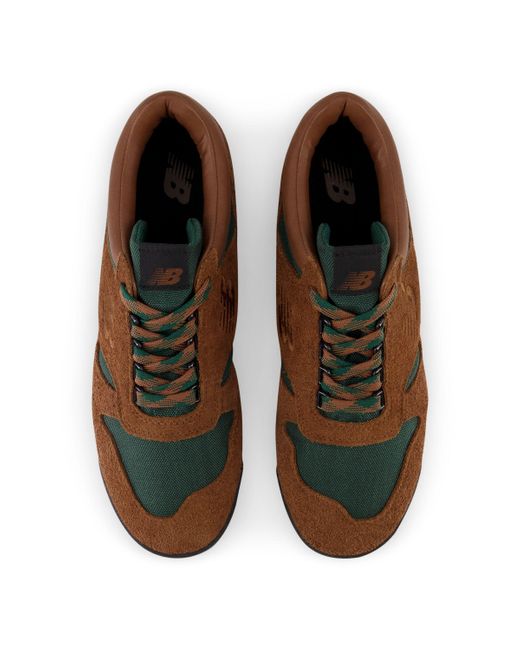 New Balance Rainier Low In Brown/green/grey Leather
