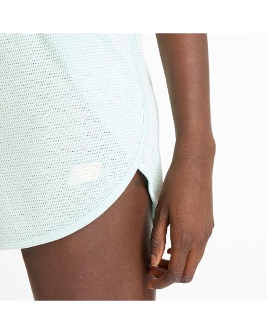 New Balance White Athletics Mesh Short