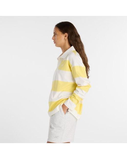 New Balance Yellow Rugby Long Sleeve Shirt