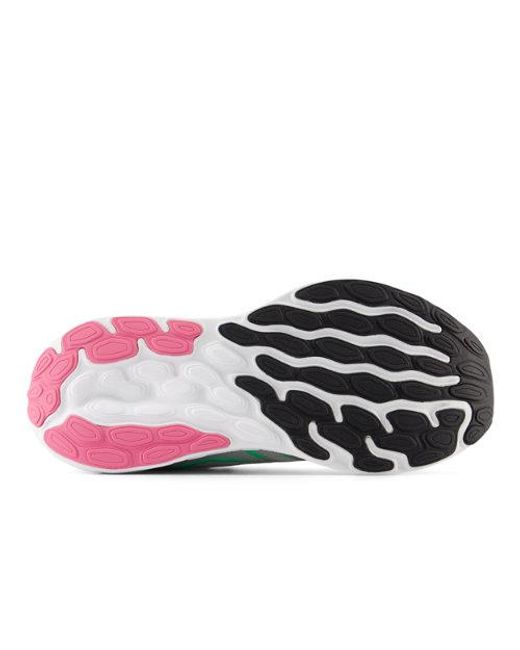 New Balance White Fresh Foam 680 V8 In Grey/black/pink/green Textile