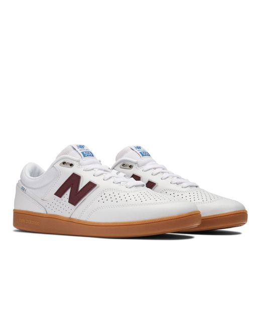 New Balance Nb Numeric Brandon Westgate 508 In White/red Suede/mesh for men