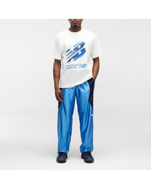 New Balance Blue Basketball Graphic T-Shirt for men