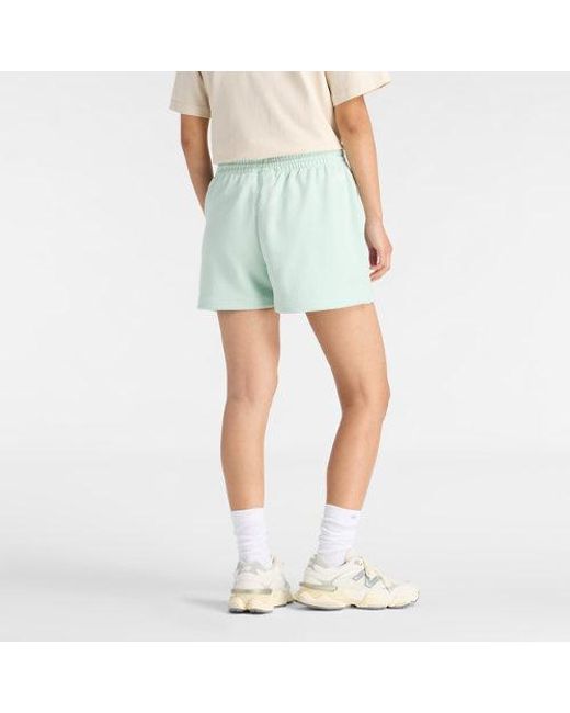 New Balance Green Logo French Terry Short