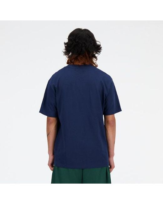 Homme Athletics Basketball T-Shirt En, Cotton, Taille New Balance pour homme en coloris Blue