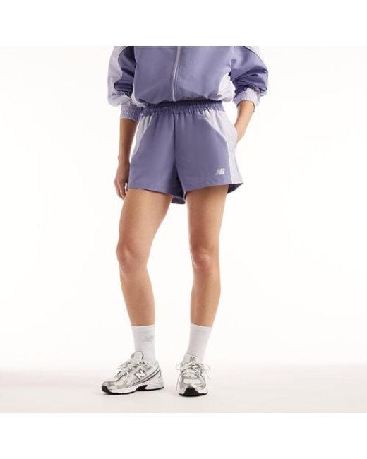 New Balance Blue Trackside Woven Short