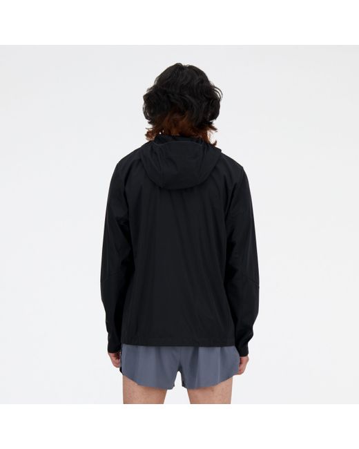New Balance Athletics Water Defy Jacket In Black Poly Knit for men