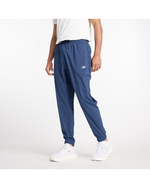 New Balance Blue Sport Essentials Woven Jogger for men