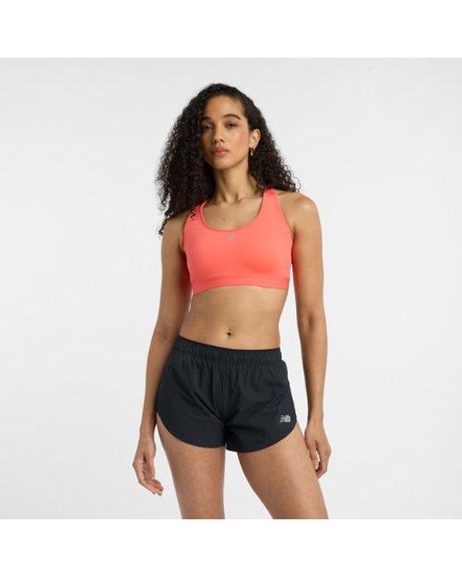 Mujer Nb Essential Run Bra En, Poly Knit, Talla New Balance de color Red