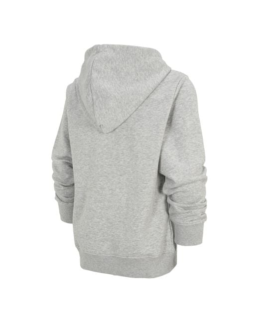 New Balance Gray Hoops Essentials Hoodie In Grey Cotton Fleece