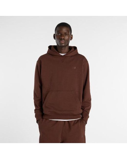New Balance Brown Athletics French Terry Hoodie for men