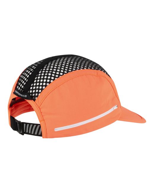 New Balance Orange Running Stash Hat In Nylon