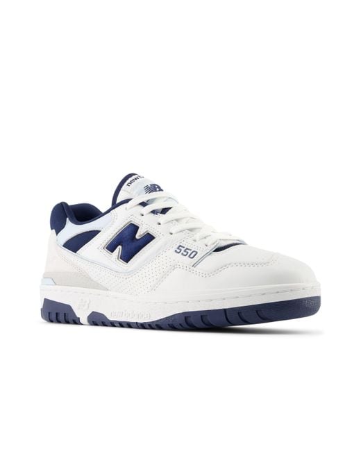 New Balance 550 In White/blue/grey Leather for men