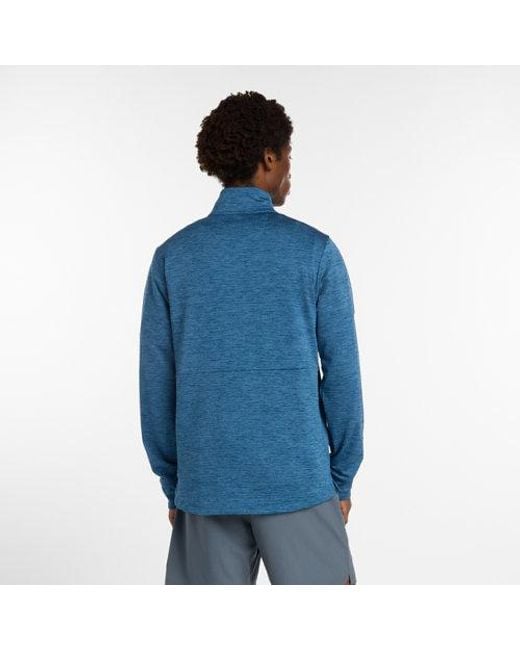 New Balance Blue Rc Essential Heat Grid 1/2 Zip for men