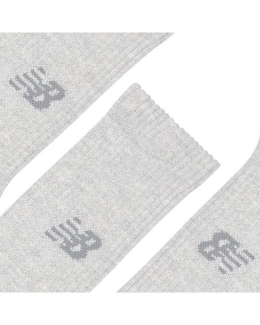 New Balance Gray Active Crew Socks 3 Pack