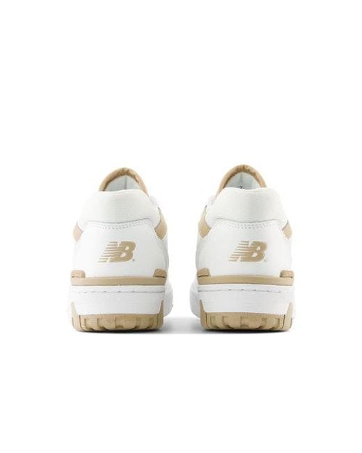 New Balance 550 In White/beige Leather