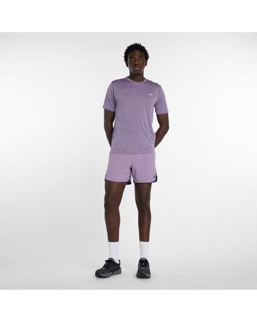 New Balance Purple Rc Essential T-Shirt for men