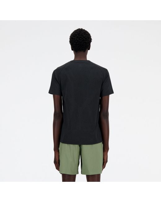 New Balance Black Knit T-shirt for men