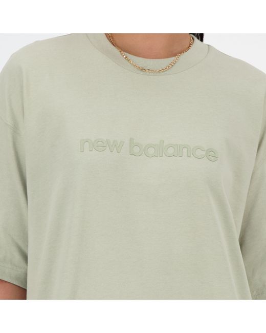 New Balance Green Hyper Density Jersey Oversized T-shirt In Cotton Jersey