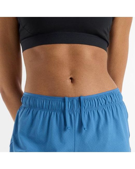New Balance Blue Damen London Edition Rc Short 3"