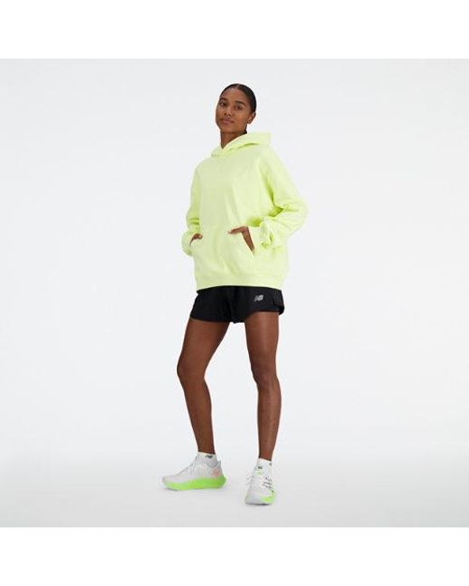 Femme Athletics French Terry Hoodie En, Cotton Fleece, Taille New Balance en coloris Green