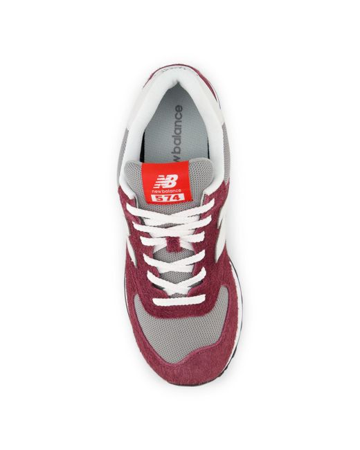 New Balance Red 574 In Purple/grey Suede/mesh for men