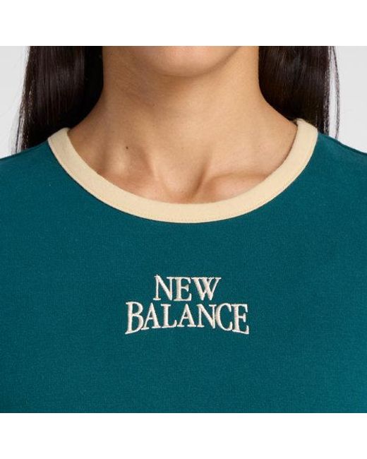 New Balance Green Trackside Ringer T-Shirt