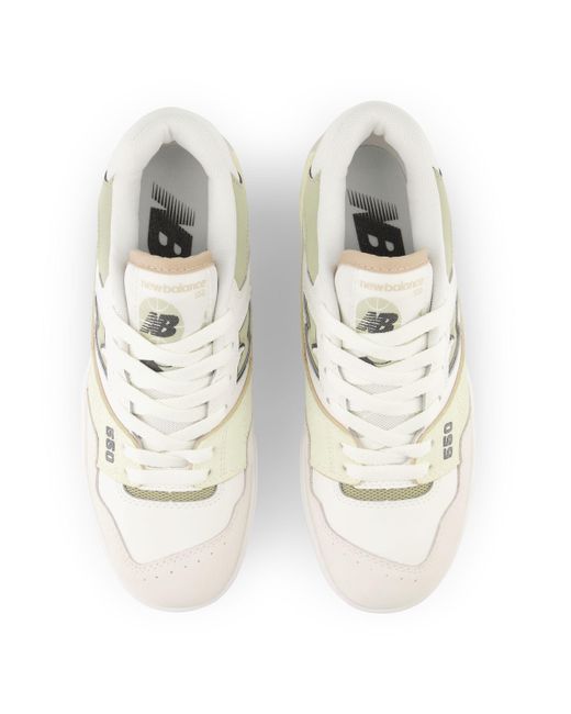 New Balance 550 In White/green/beige/brown Leather