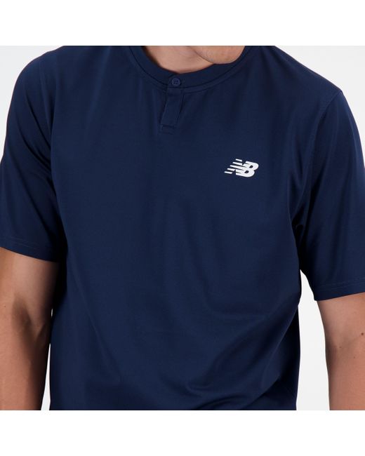 New Balance Tournament Top In Blue Poly Knit for men