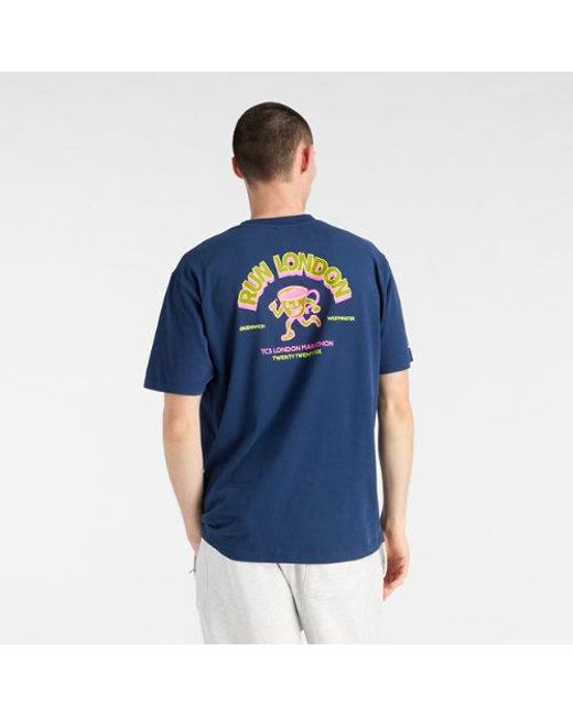 New Balance Blue London Edition Graphic T-Shirt 3 for men