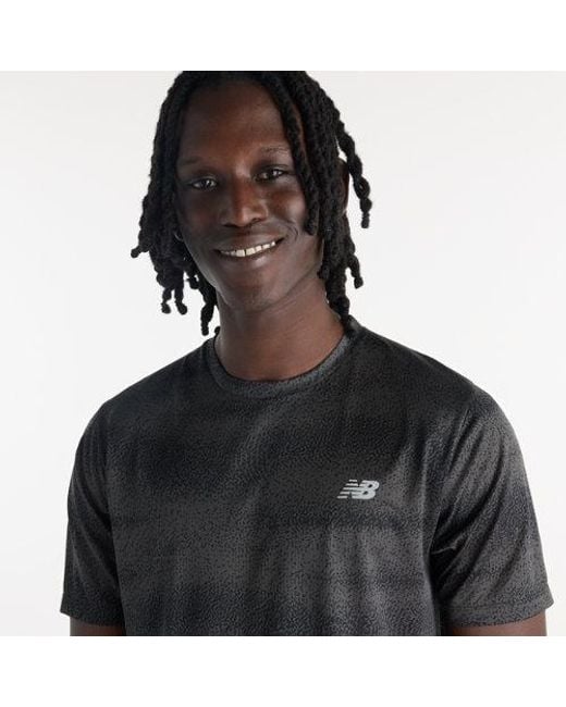 New Balance Black Rc Essential Printed T-Shirt for men