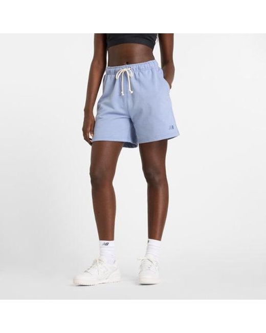 New Balance Blue Athletics French Terry Short