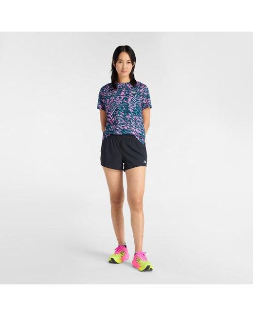 New Balance Blue London Edition Rc Essential Printed T-Shirt