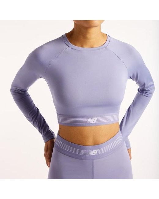 New Balance Purple Ac Fitted Long Sleeve