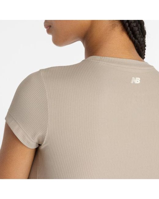 New Balance Natural Ribbed Fitted T-Shirt