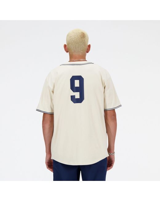 New Balance White Sportswear's Greatest Hits Baseball Jersey for men