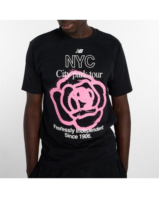 New Balance Black Nyc City Run T-Shirt for men
