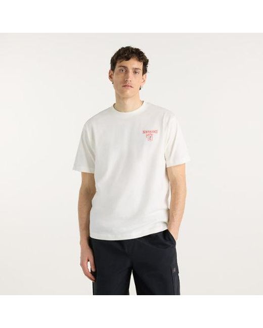 New Balance White Grab A Bite London T-Shirt for men