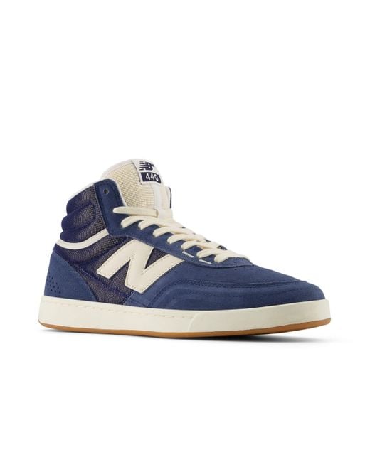 New Balance Nb Numeric 440 High V2 In Blue/beige Suede/mesh for men