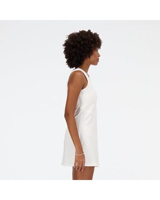 Femme Tournament Dress En, Poly Knit, Taille New Balance en coloris White