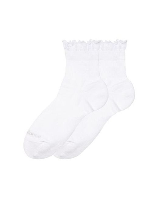 New Balance White Active Ruffle Quarter