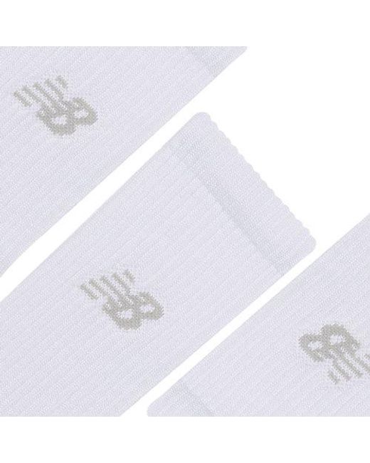 New Balance White Active Crew Socks 3 Pack