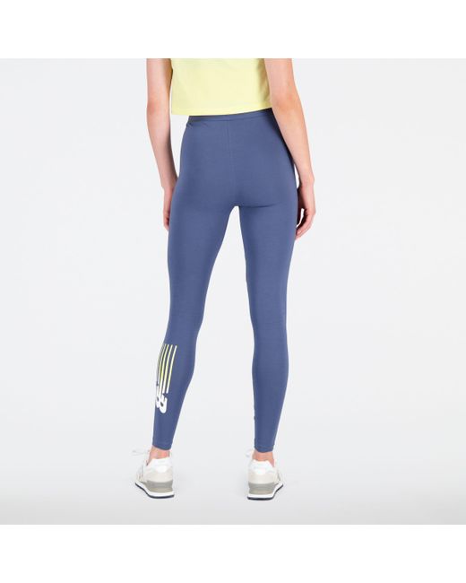 New Balance Nb Classic legging In Blue Poly Knit