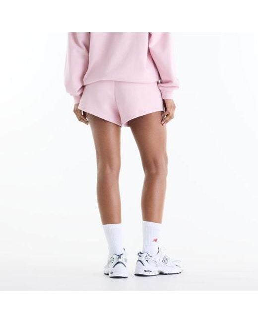New Balance Pink Trackside French Terry Short