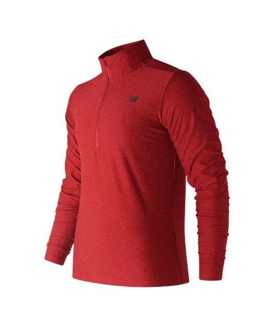 New Balance Red Core Space Dye 1/4 Zip for men