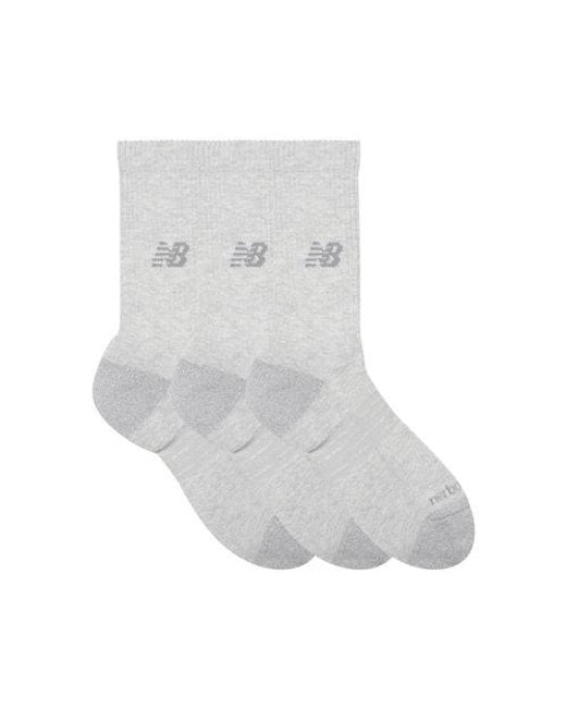 New Balance Gray Active Crew Socks 3 Pack