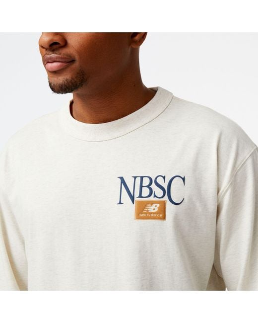 New Balance White Athletics Sports Club Cotton Jersey Longsleeve T-shirt for men