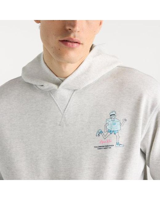 New Balance Gray London Edition Athletics French Terry Hoodie for men
