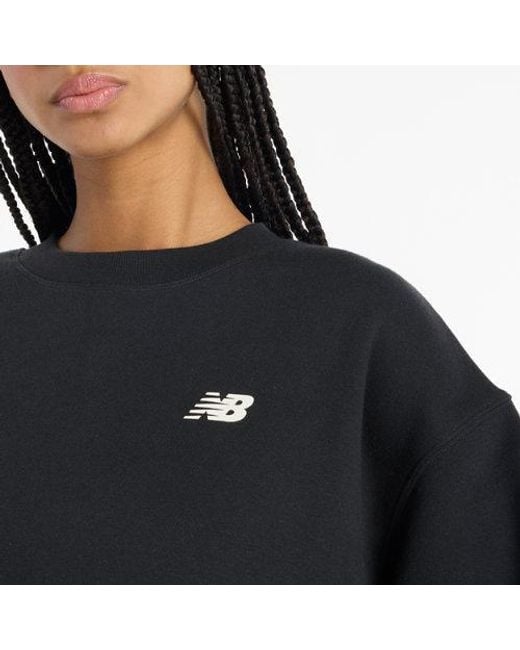 New Balance Black Reimagined Fleece Crew