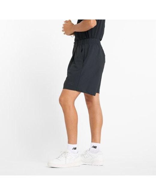 Hombre Seersucker Short 7" En, Poliéster, Talla New Balance de hombre de color Blue